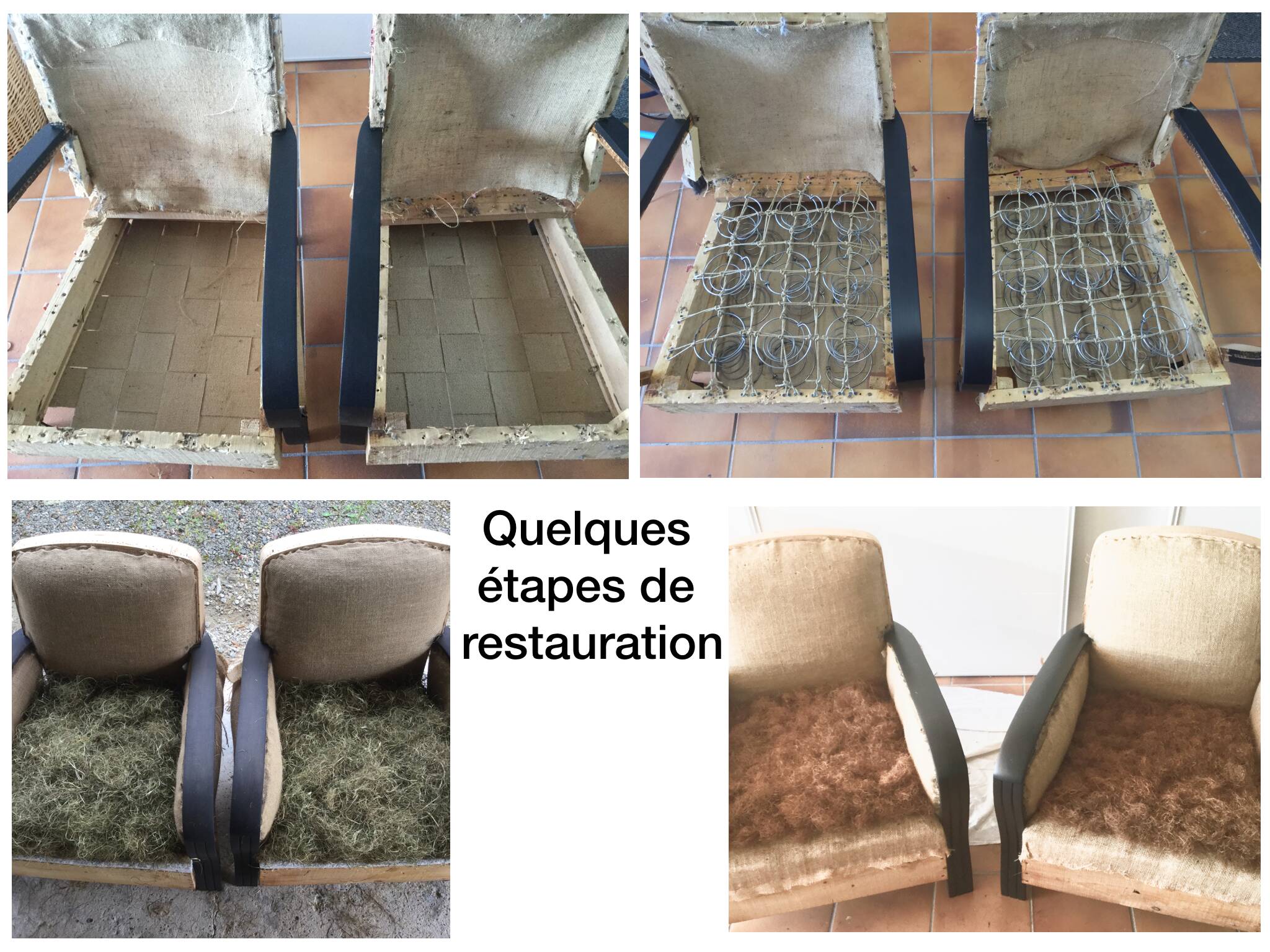 Pair of Studio armchair 1950 fully restored fabric Thévenon.