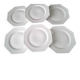 6 flat plates made of Limoges porcelain
