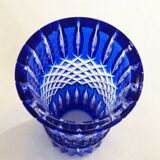 Cobalt blue cut vase