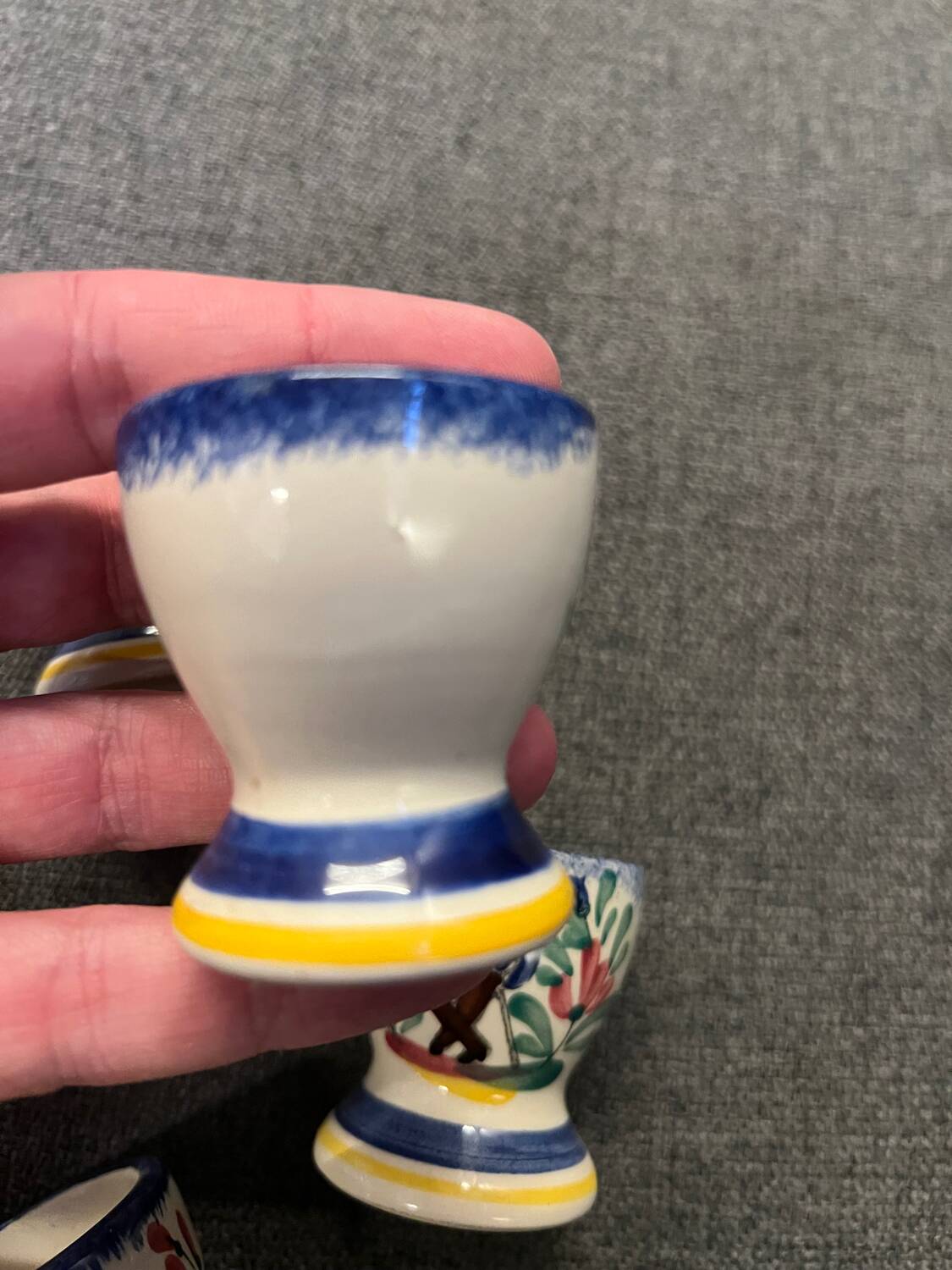 Set of 4 Henriot egg cups