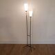 Floor lamp 1950 in brass metal and opaline