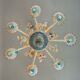 Venetian chandelier in multi-colored Murano glass, 11 light arms on two levels circa 1880