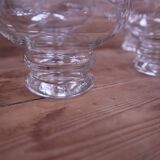 9 vintage engraved champagne glasses 1950