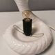Beautiful vintage ceramic COBRA table lamp with thin milky white glass shade/dome. RAF Sweden 70-80s