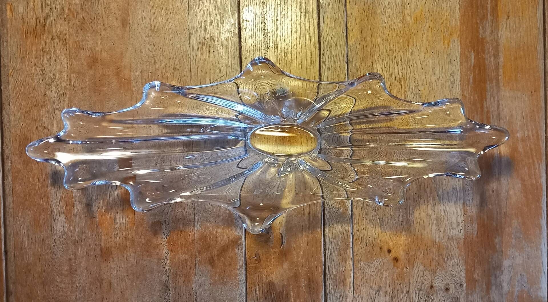 Large 62cm crystal centrepiece from Vannes – 1960s