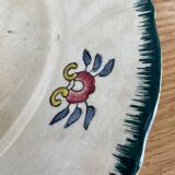 Large flat plate Longwy old Rouen