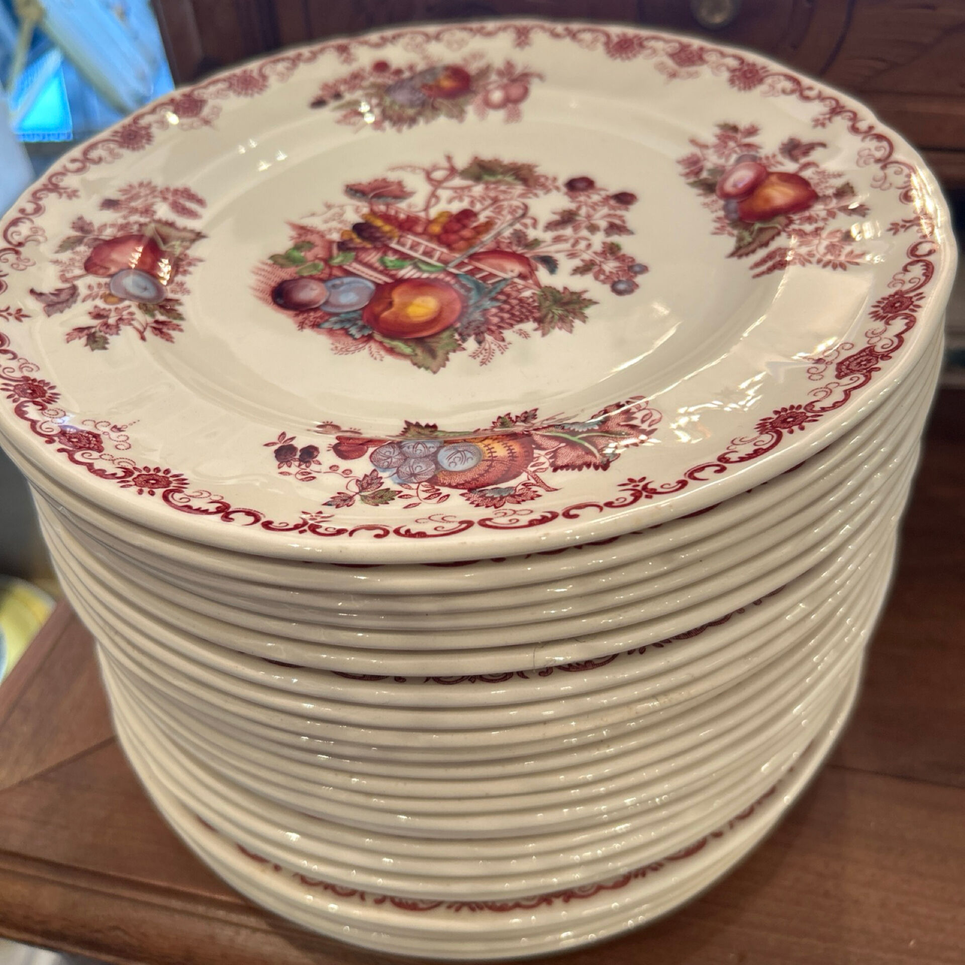 Mason's fruit basket plate England