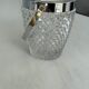 Vintage glass ice bucket – ice tray with metal handles