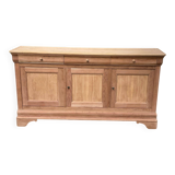 Louis Philippe rustic buffet, vintage, renovated in wood from the 1960s.