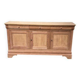 Buffet Louis Philippe campagnard vintage rénové en bois 1960