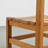 Set of three chairs and two stools Maison Regain, circa 1970