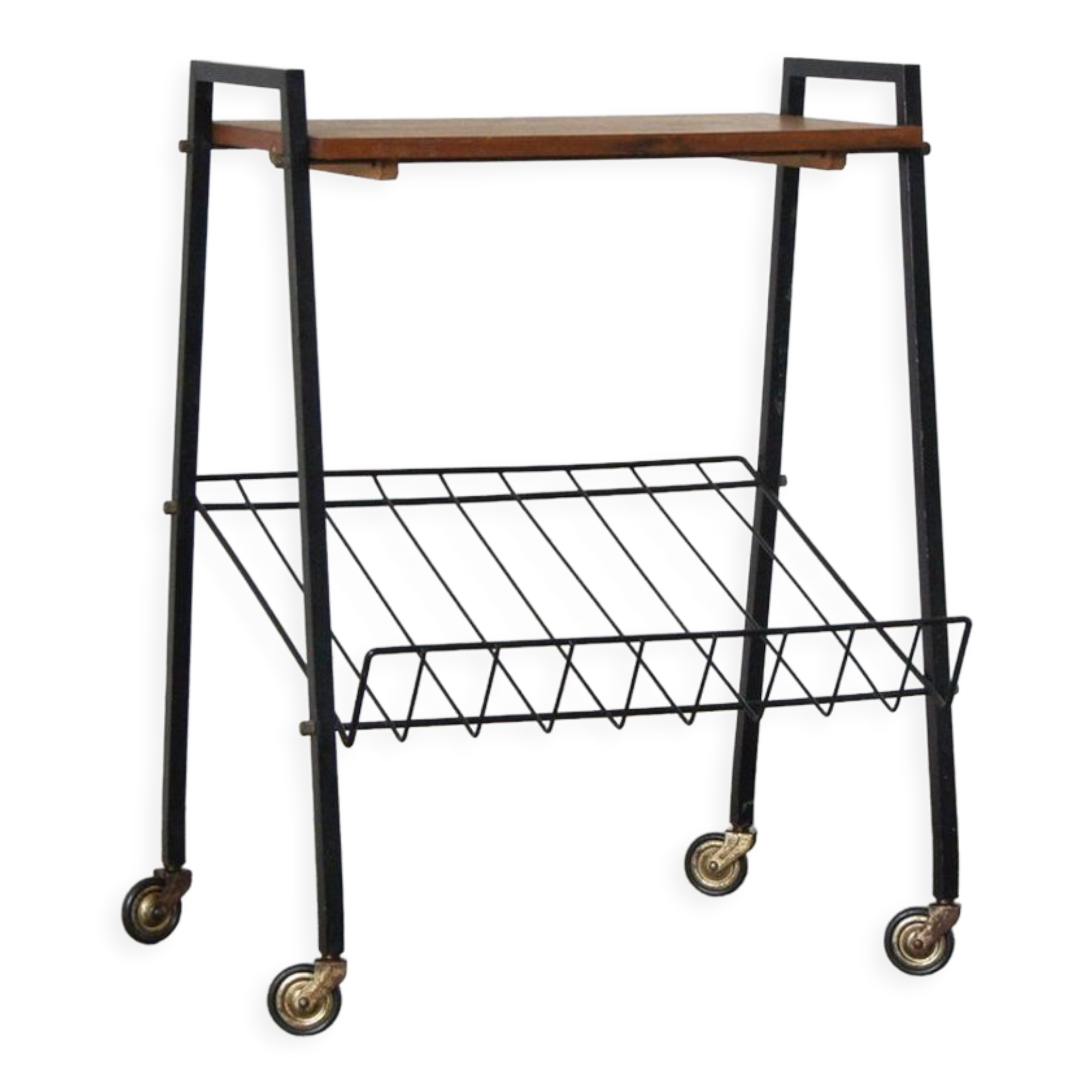 Desserte avec porte-magazines, années 1960