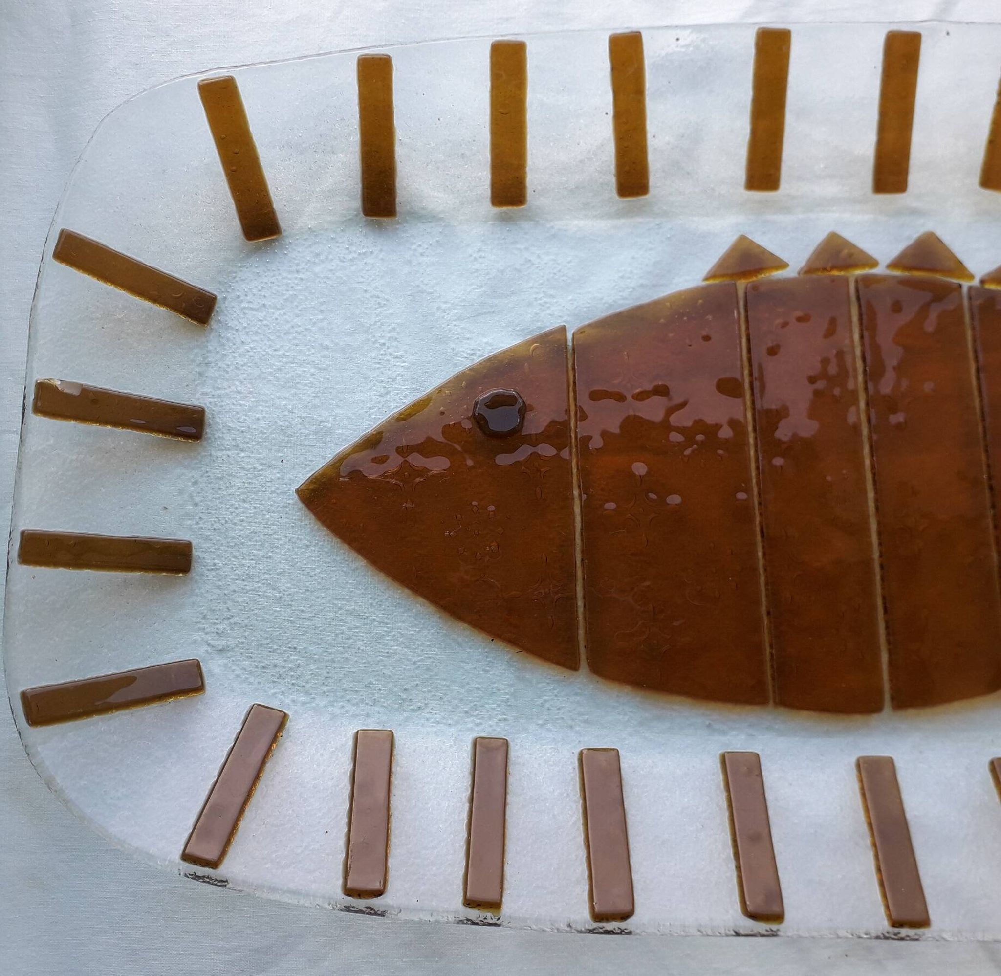 Plat à poisson en verre de Murano
