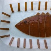 Plat à poisson en verre de Murano