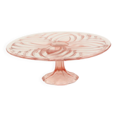 Pink Art Deco Cake Plate Pastry Dish Val Saint Lambert 34cm