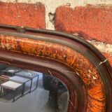 Mirror with wooden frame