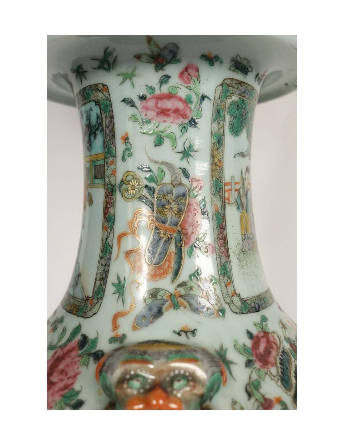 Early 20th century Chinese lamp, porcelain and gilt bronze