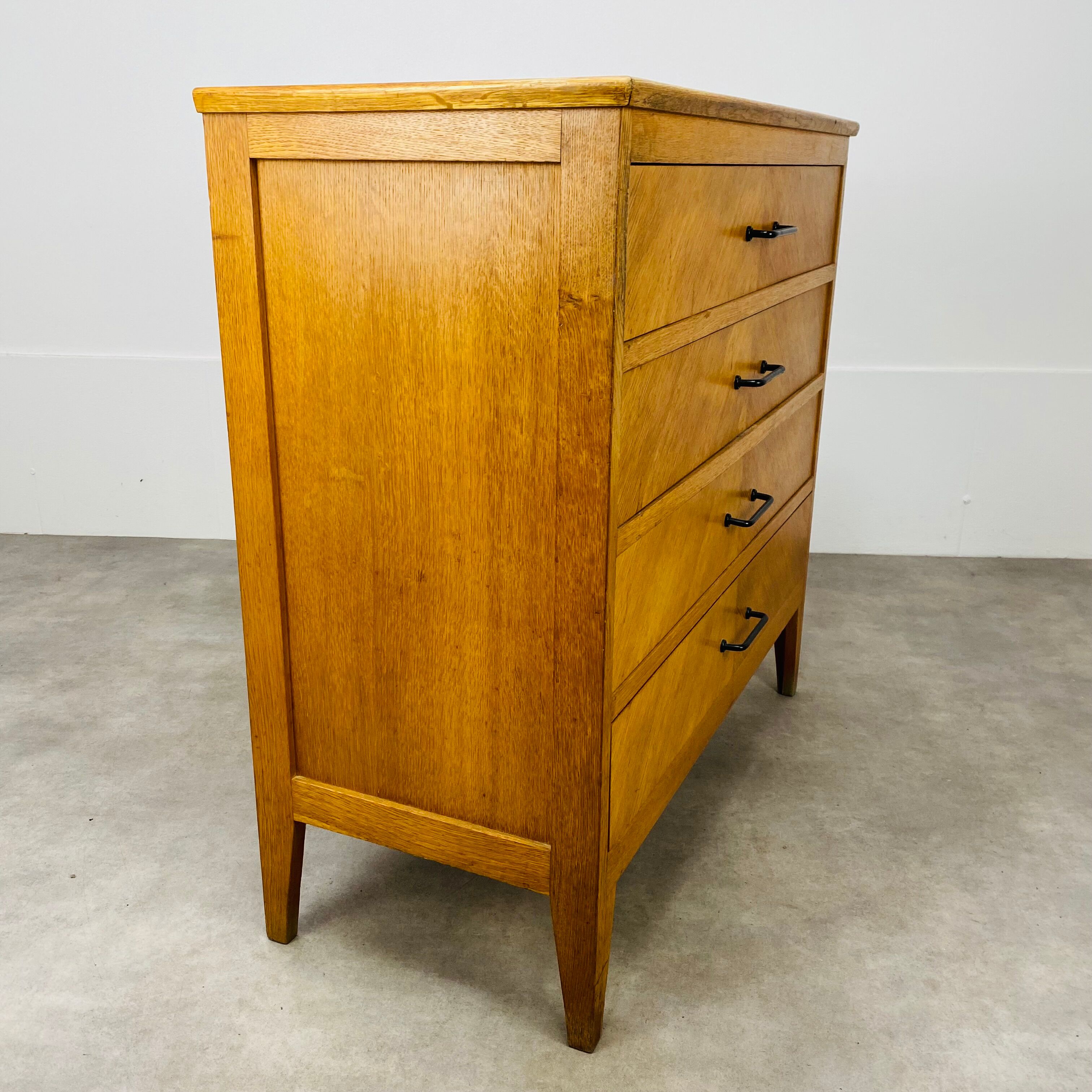 Vintage chest of drawers 50s blond wood