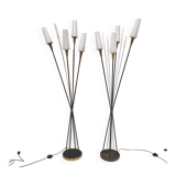 Pair of vintage Lunel floor lamps from 1950.