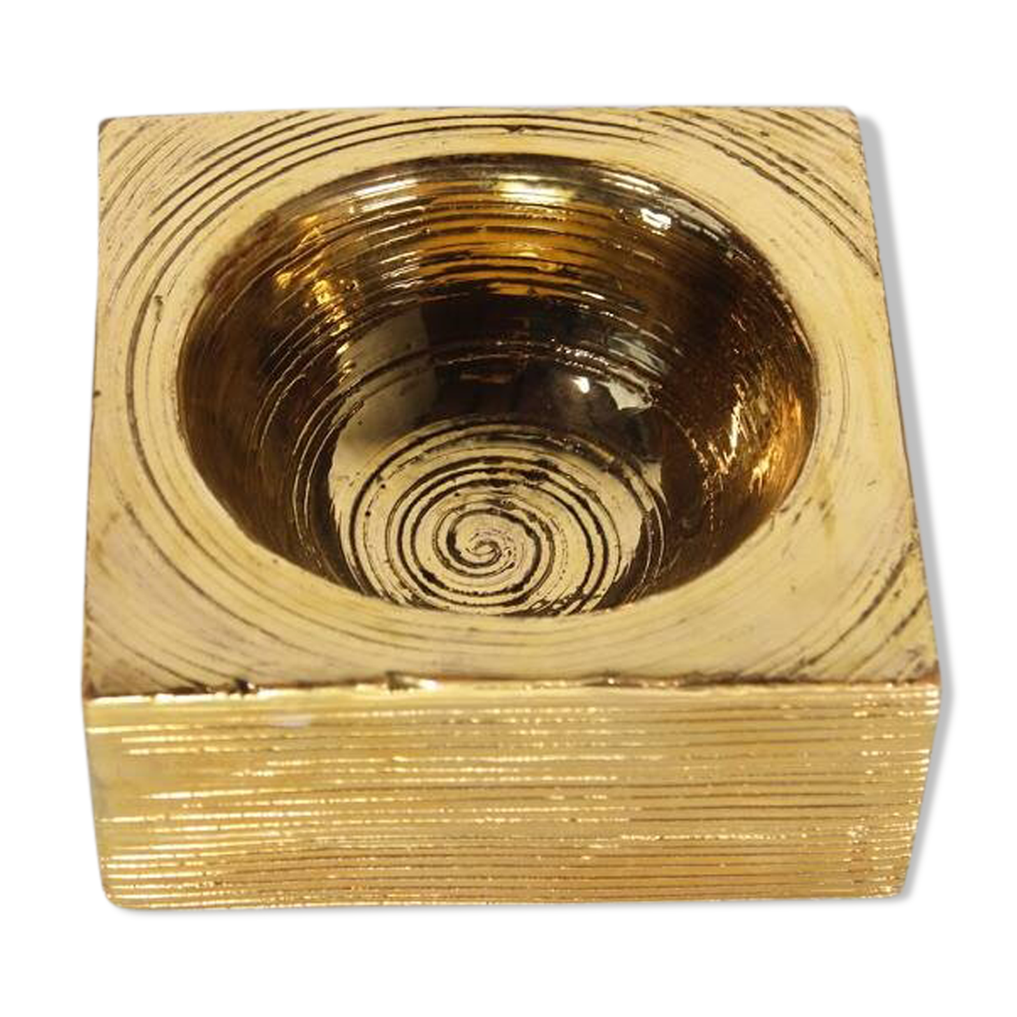 Bitossi gold pocket tray Italy 1970