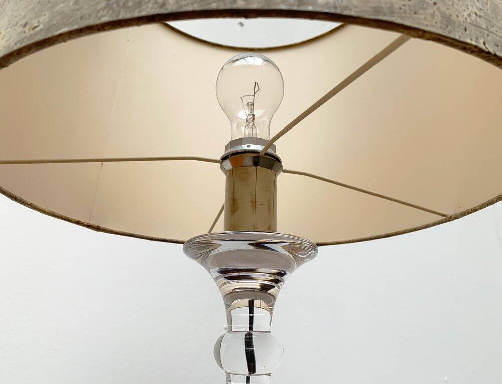 Mid-century German Tiffany glass table lamp by Ingo Maurer, 1960s.