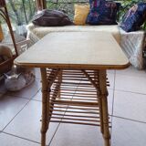Bamboo and rattan coffee table