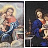 Oil painting on canvas XVIII Virgin and Child