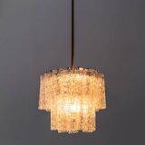 1960s vintage modern antique blown murano glass 3-light chandelier
