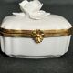 Limoges, 20th century slip porcelain pillbox display object