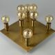 60s 70s ceiling lamp Sölken Leuchten Germany in brass