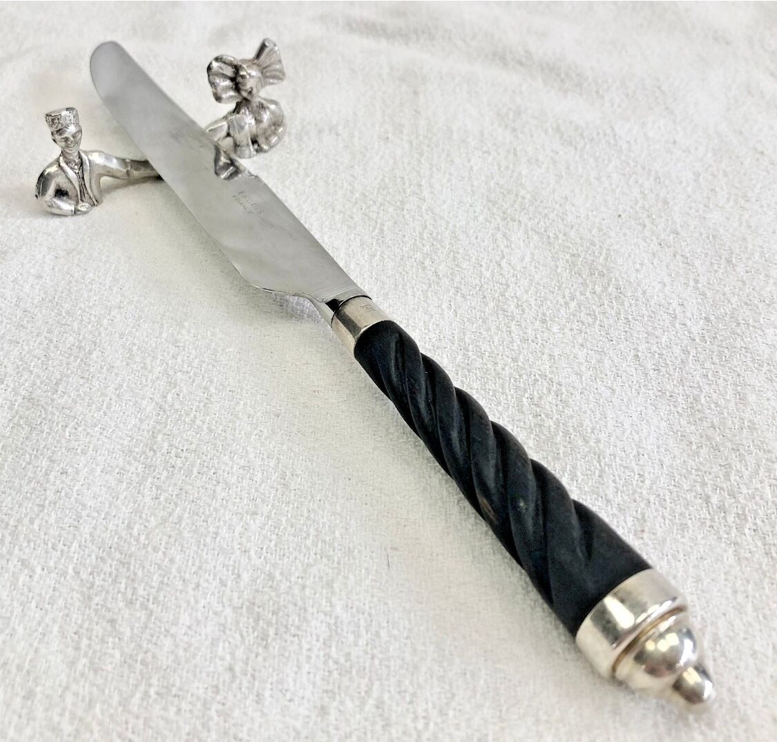 6 silver-plated knife rests Schlumberger Alsace Lorraine