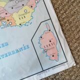 Old Rossignol Scolaire poster: La France - Départements et Population.