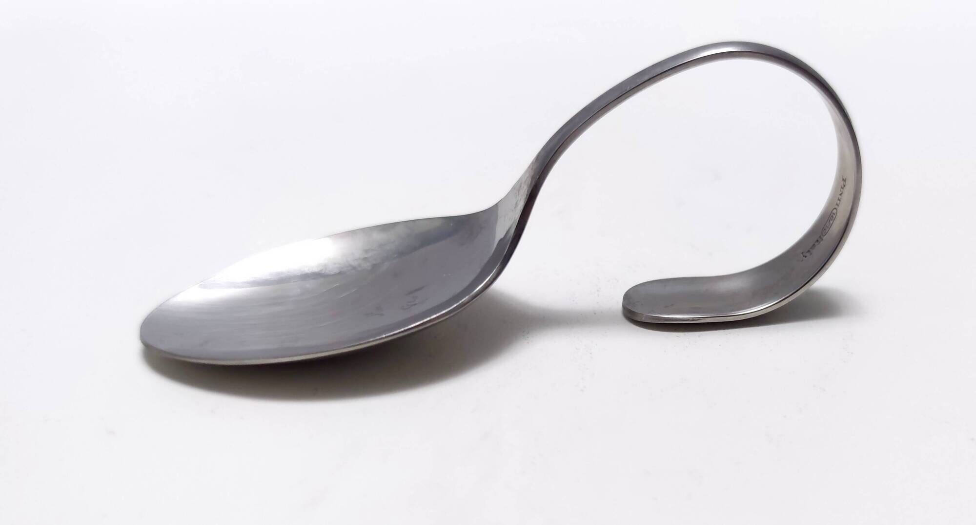 Postmodern Set of Twelve Steel Serving Spoon by Pinti, Italy, 1980s