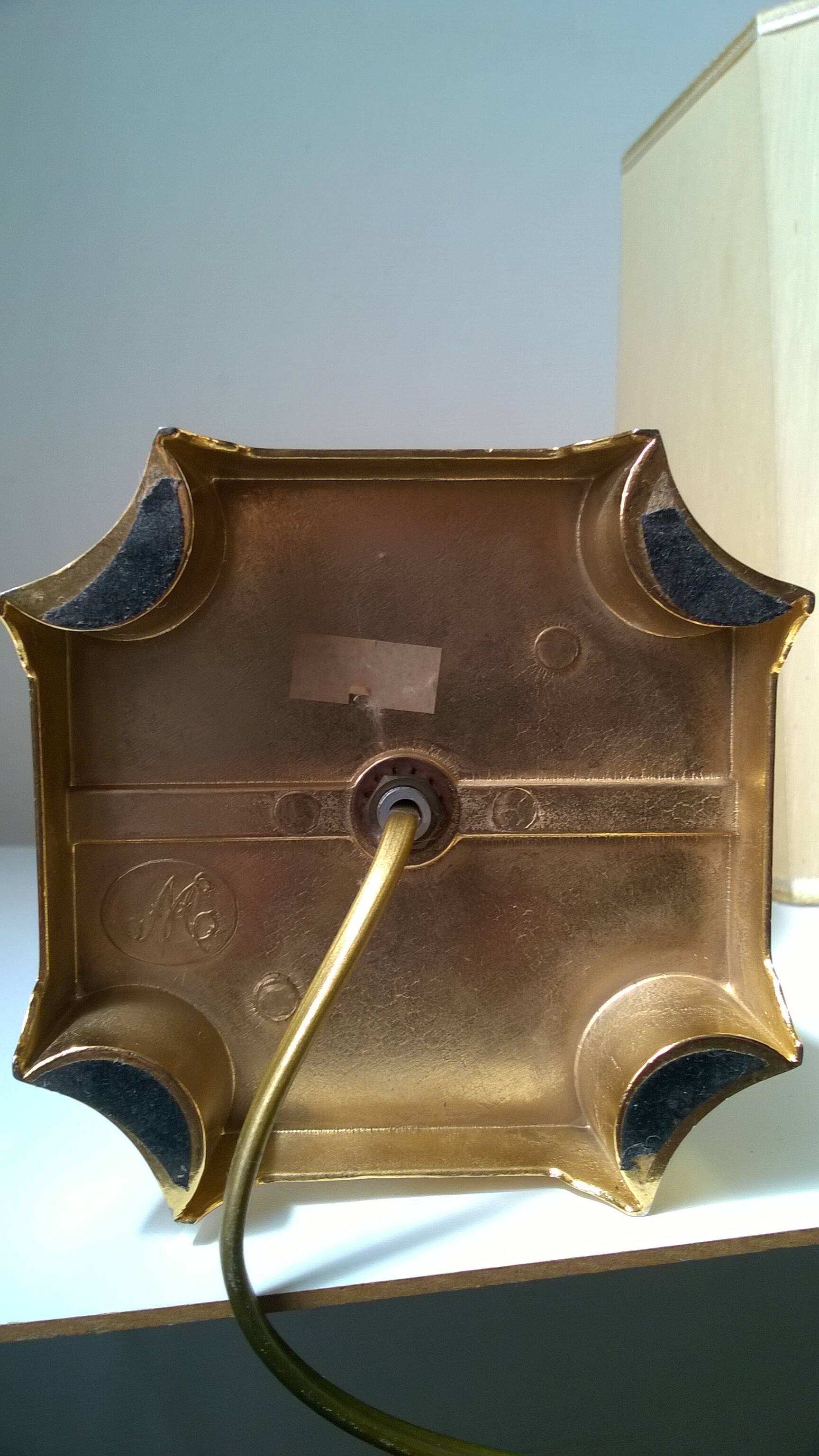 Porcelain and brass lamp by GIULIA MANGANI c.1980