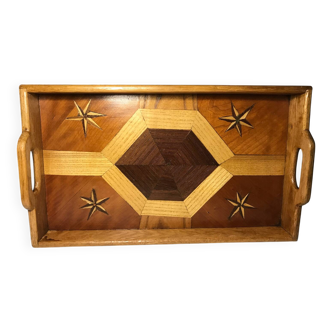 Wooden serving tray