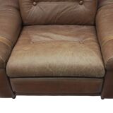 Leather armchair Brazil, 1960s