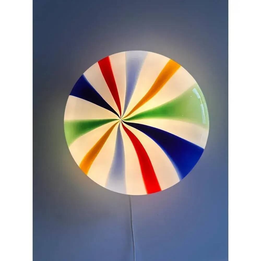 Italian Swirls Murano Glass Wall Sconce by Simoeng