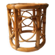 Vintage decorative support in bamboo and rattan