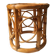Vintage decorative support in bamboo and rattan