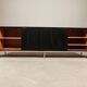 Florence Knoll sideboard in black oak and chrome for Knoll International, 1960s