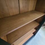 Old black oak bookcase drawer storage unit dresser shelf cabinet of curiosities