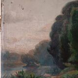 Peinture à l'huile sur toile impressionniste France 19e siècle paysage arbr