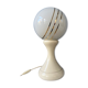 Lampe de table Space Age en verre opalin blanc