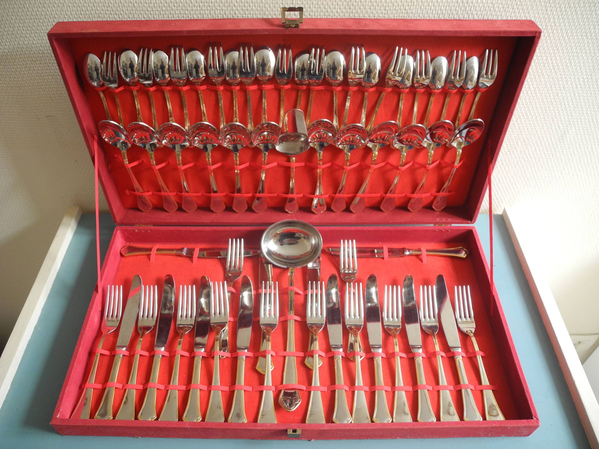 62-piece vintage stainless steel cutlery set, Eme 18/10, Italy