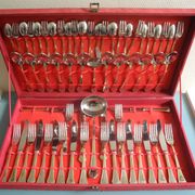 62-piece vintage stainless steel cutlery set, Eme 18/10, Italy