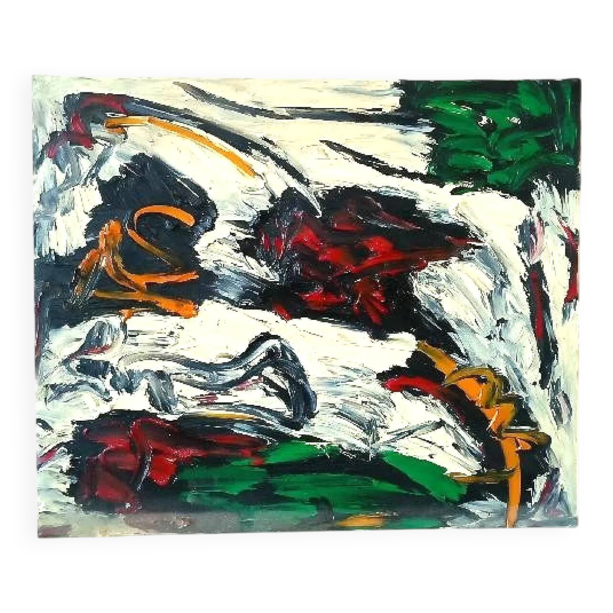 Abstract painting by Simone Ciani, oil on canvas, 1990s