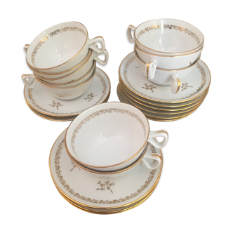 10 tasses à thé ou café porcelaine