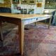 Table de ferme 230 x100 ,chêne clair patiné,
