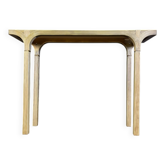 Mirrored and gilt wood console by Deknudt Belgium, 1970s