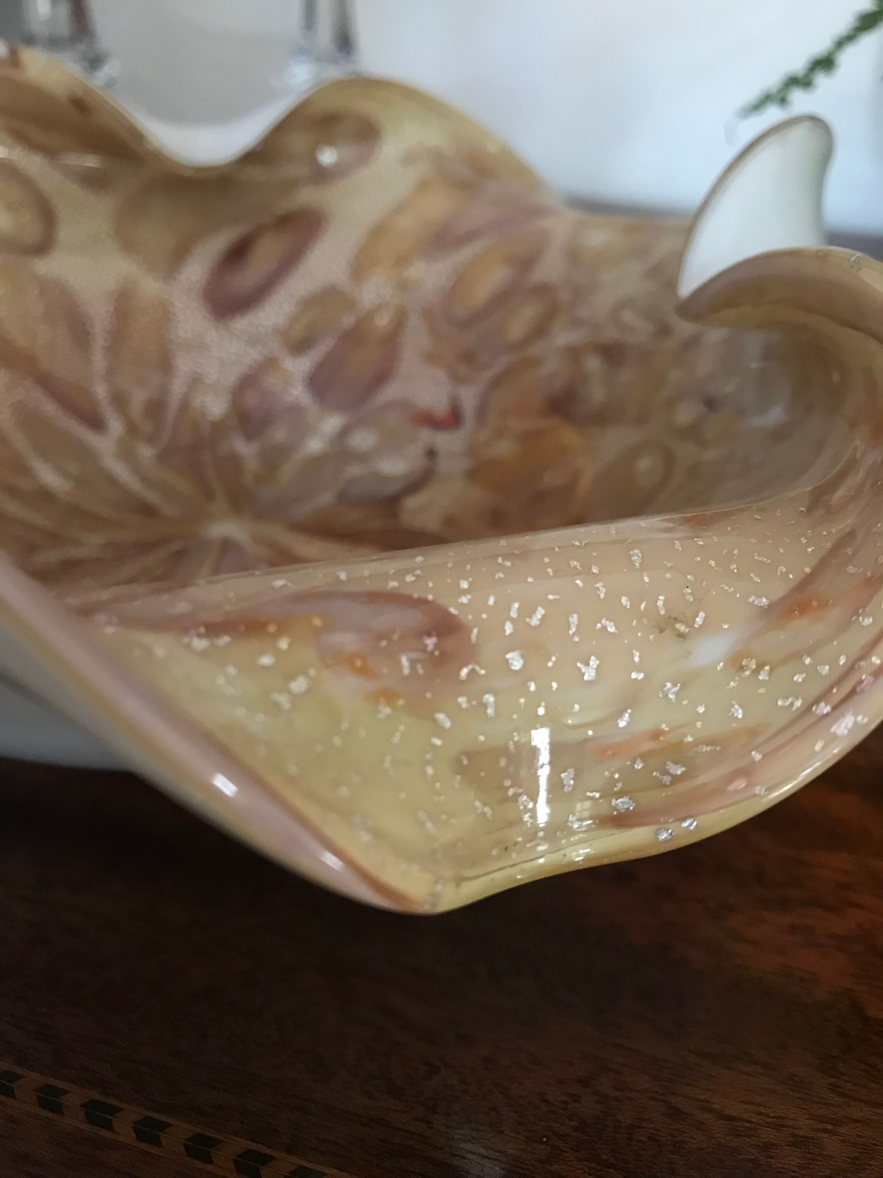 Vide-poches en verre de Murano vintage